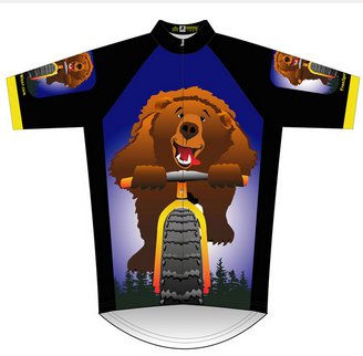 Bear on a Bike Cycling Jersey Small