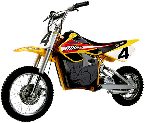 Razor Dirt Rocket MX 650 Replica Electric Powered Dirt Bike