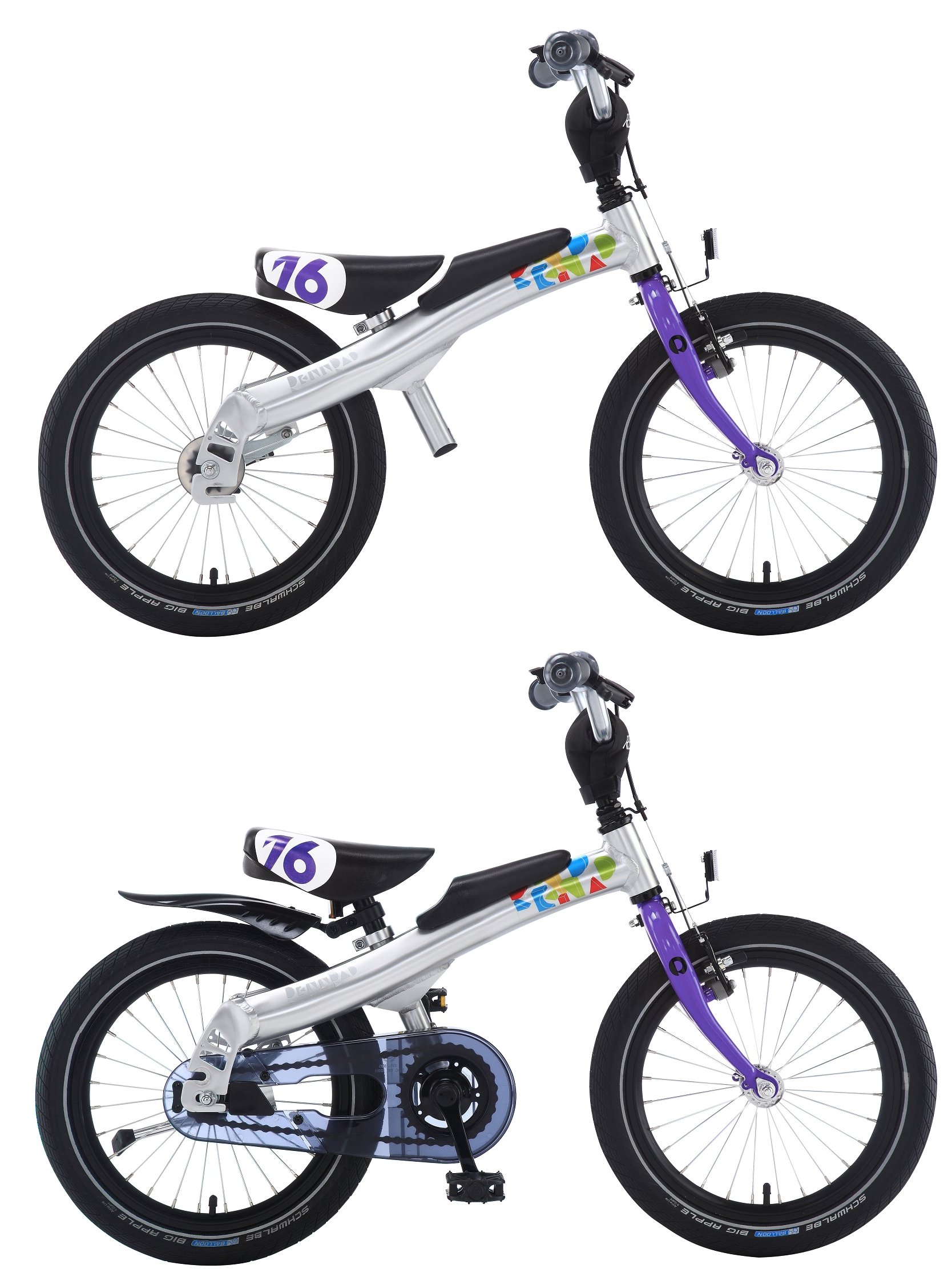 RENNRAD 16" Dual Mode Run / Ride Bike Purple
