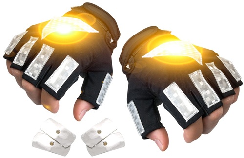 Brite Strike Illuminated Safety LED Bicycle Gloves