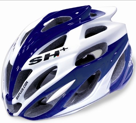 SH Shabli Bicycle Helmet WhiteBlue Stripes