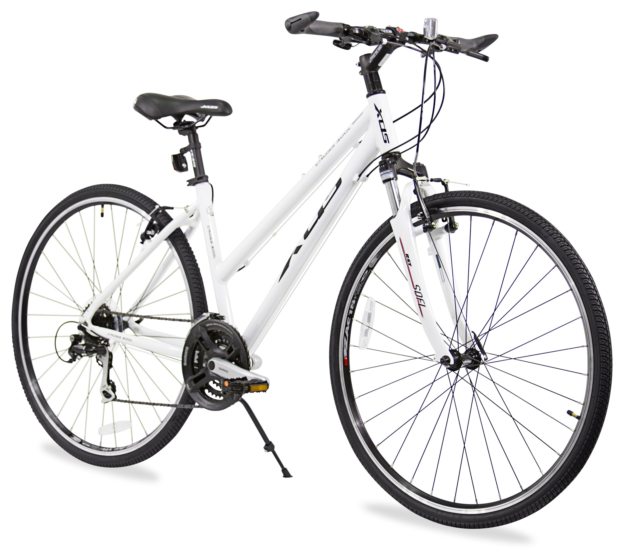 XDS Womens Cross 300 24 Speed Hybrid Suspension Bicycle
